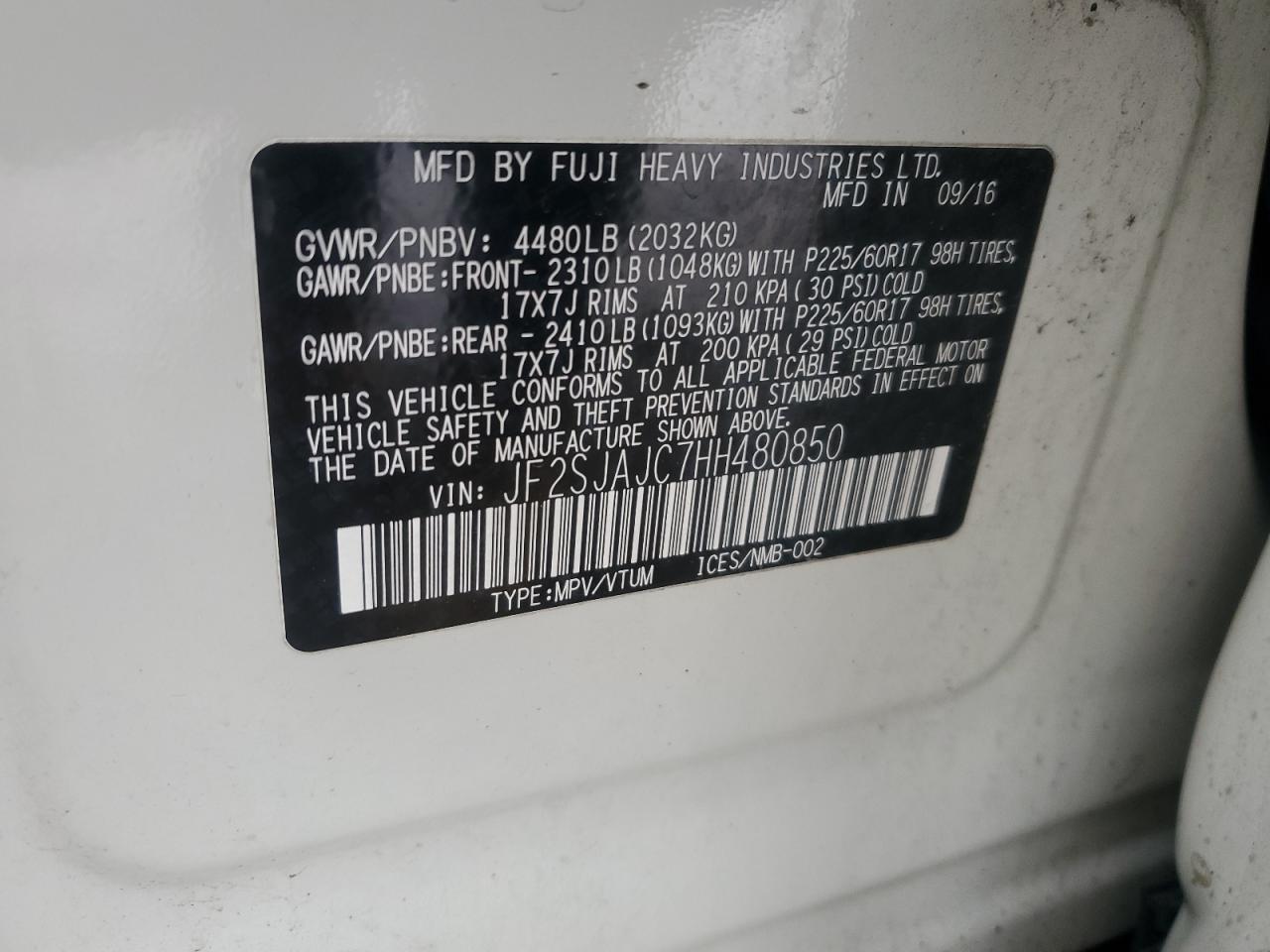 2017 SUBARU FORESTER