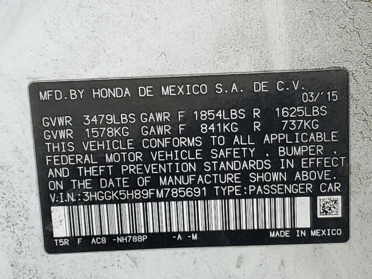 2015 HONDA FIT