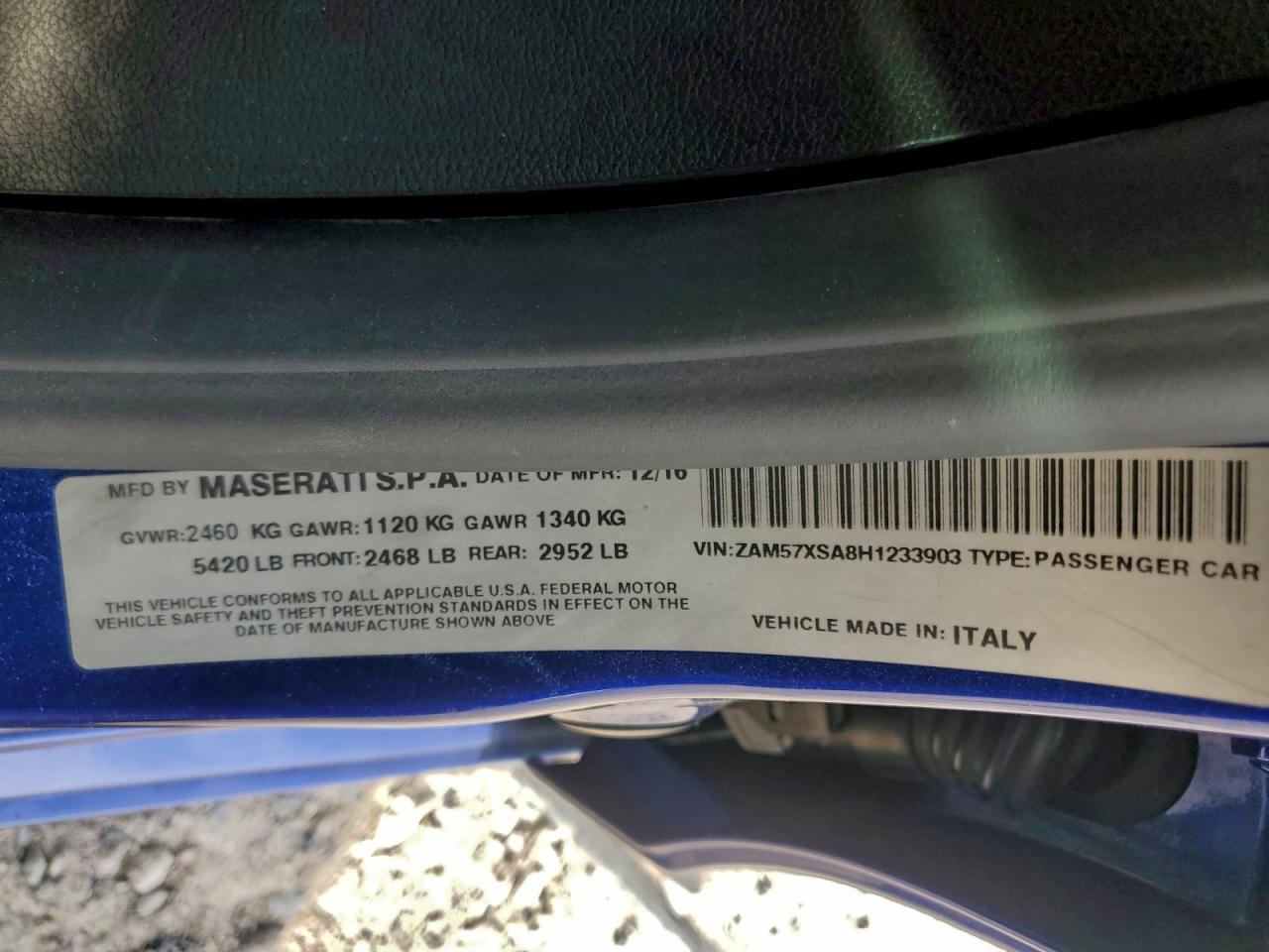2017 MASERATI Ghibli