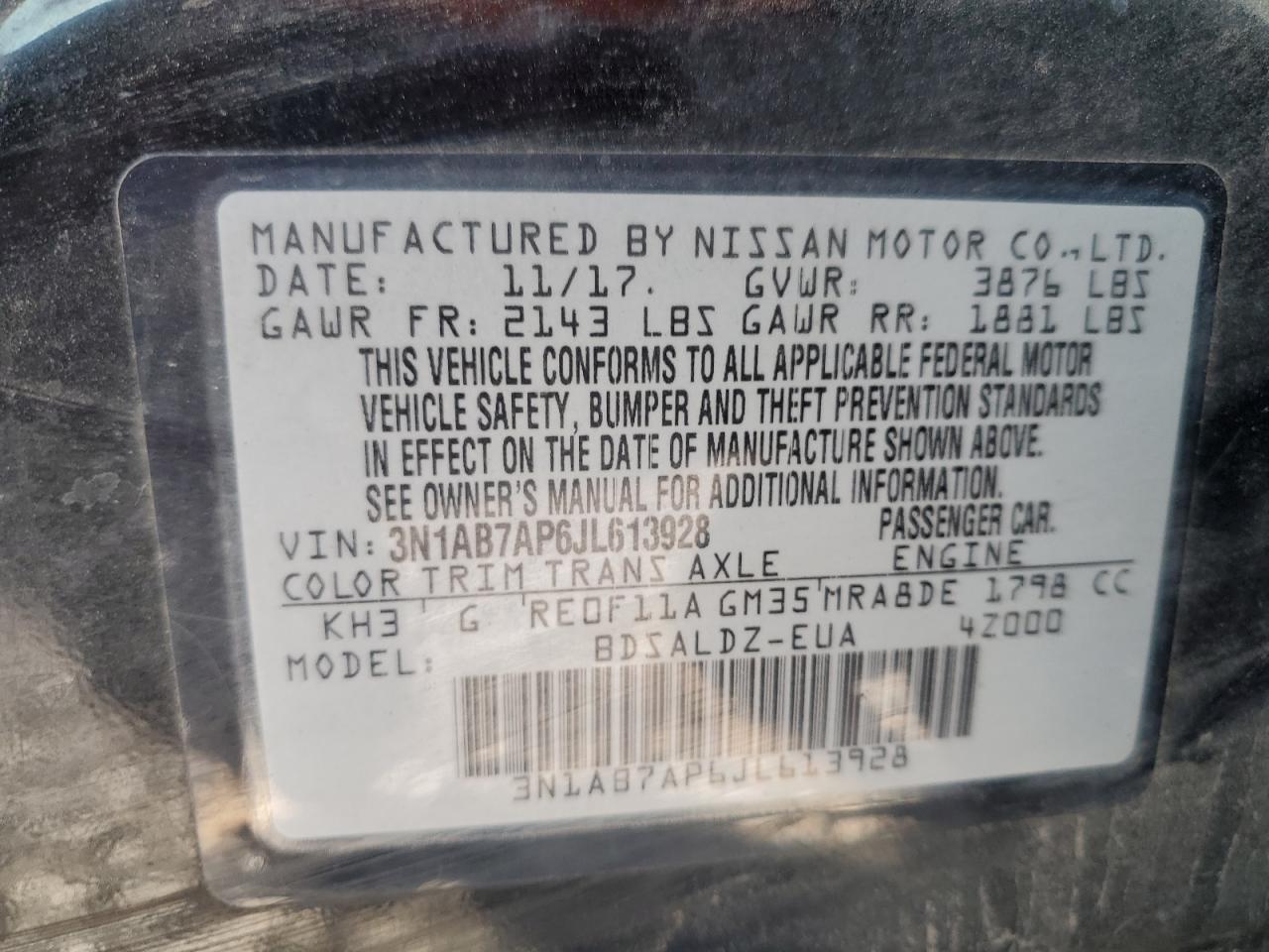 2018 NISSAN SENTRA