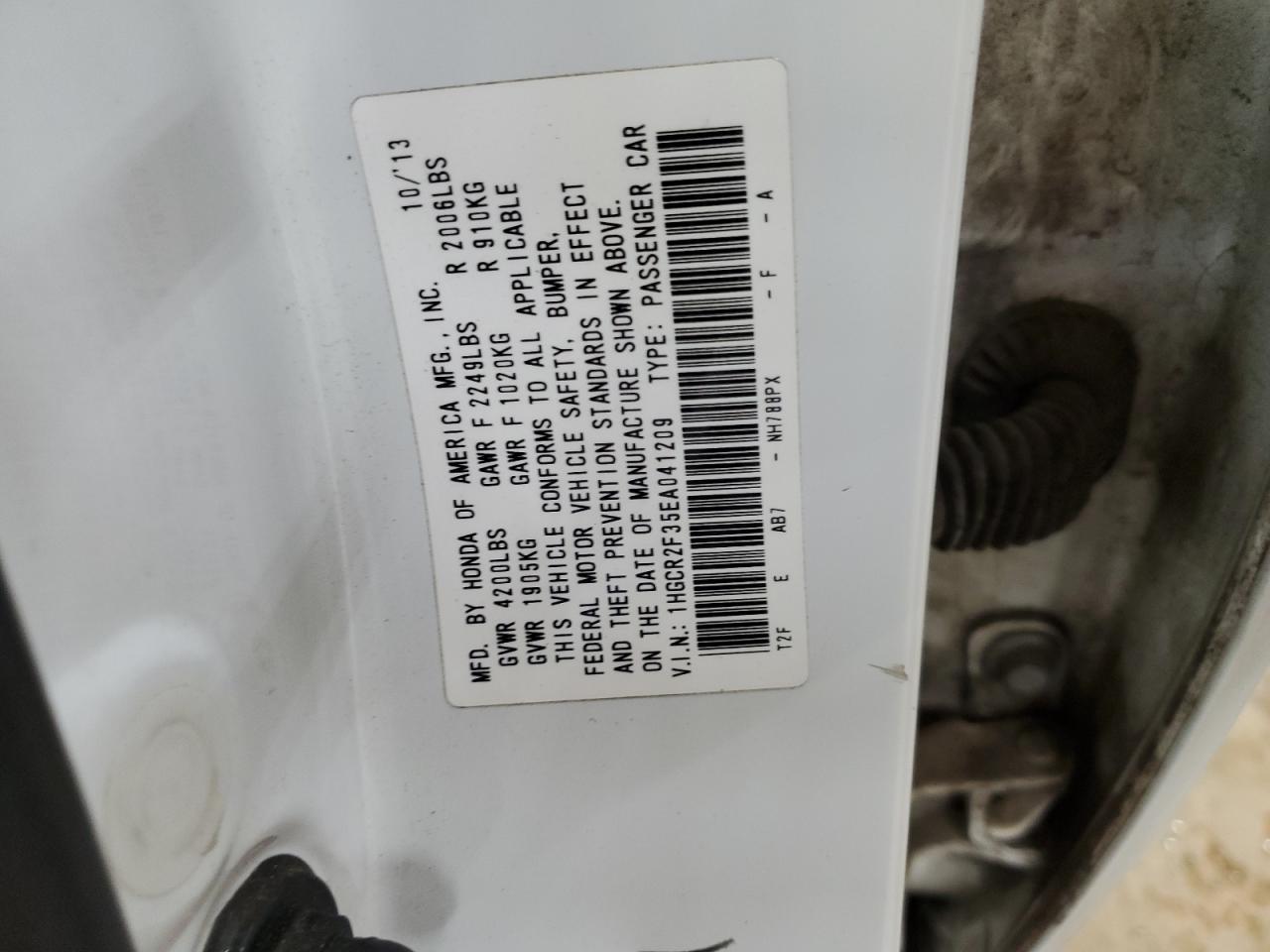 2014 HONDA ACCORD