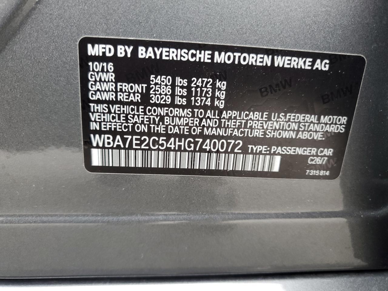 2017 BMW 7 series