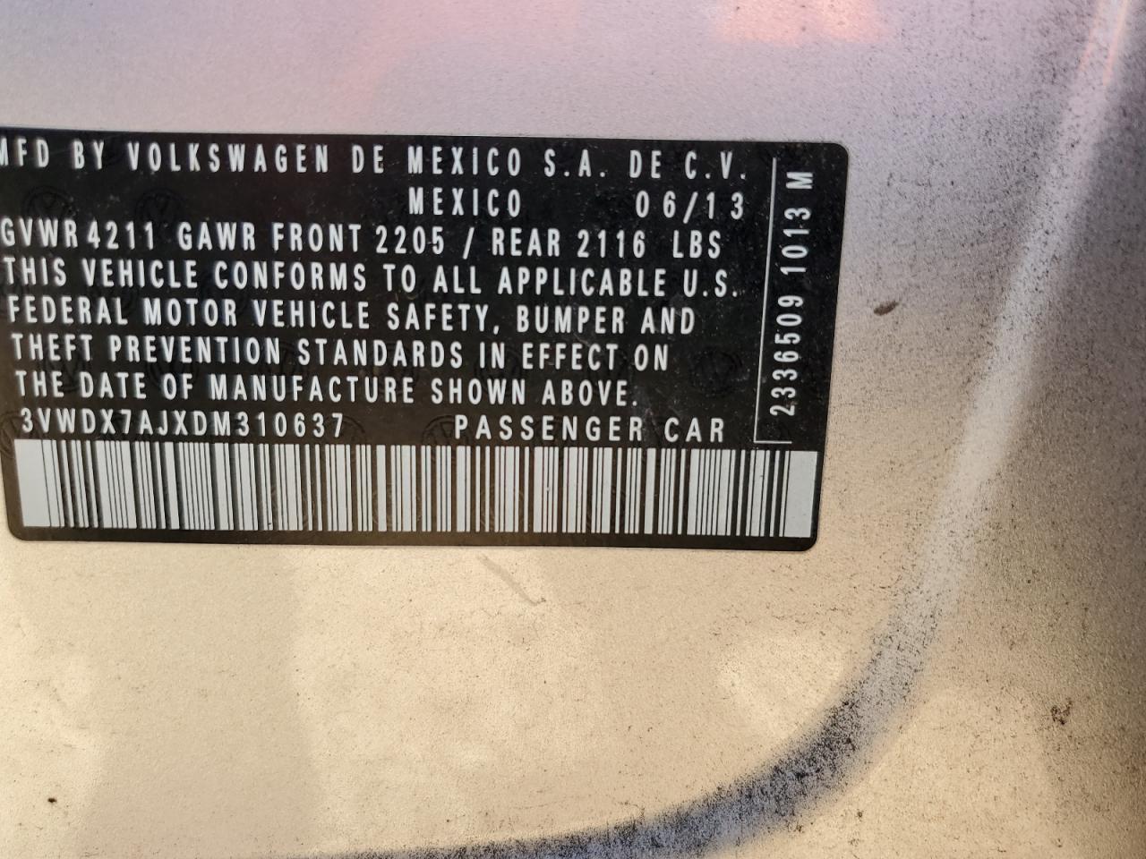 2013 VOLKSWAGEN JETTA