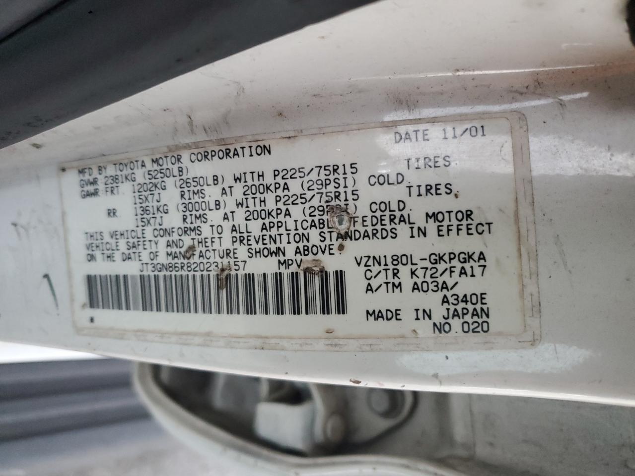 2002 TOYOTA 4Runner