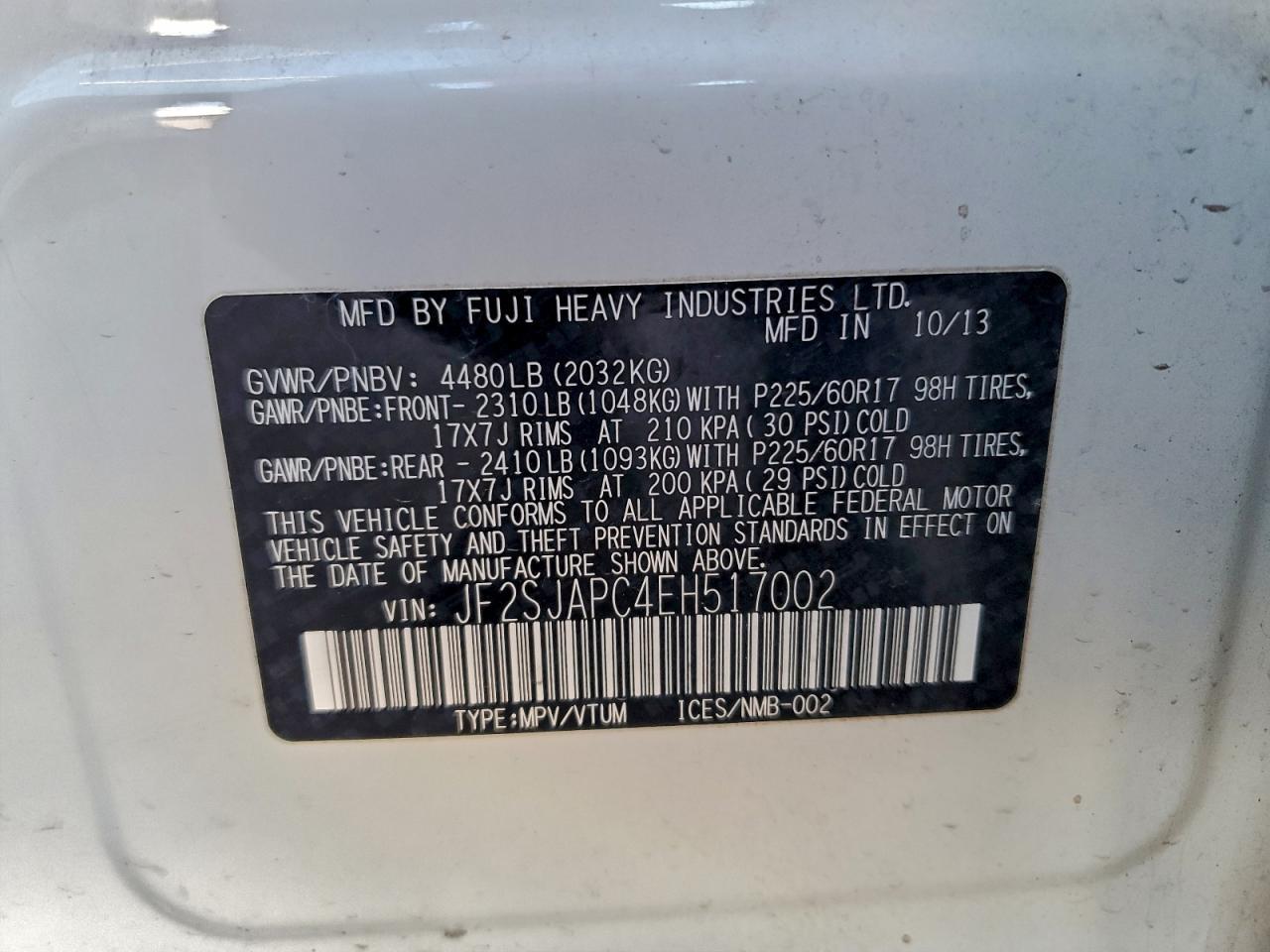 2014 SUBARU FORESTER