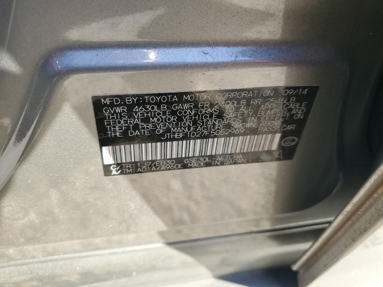 2015 LEXUS IS 250