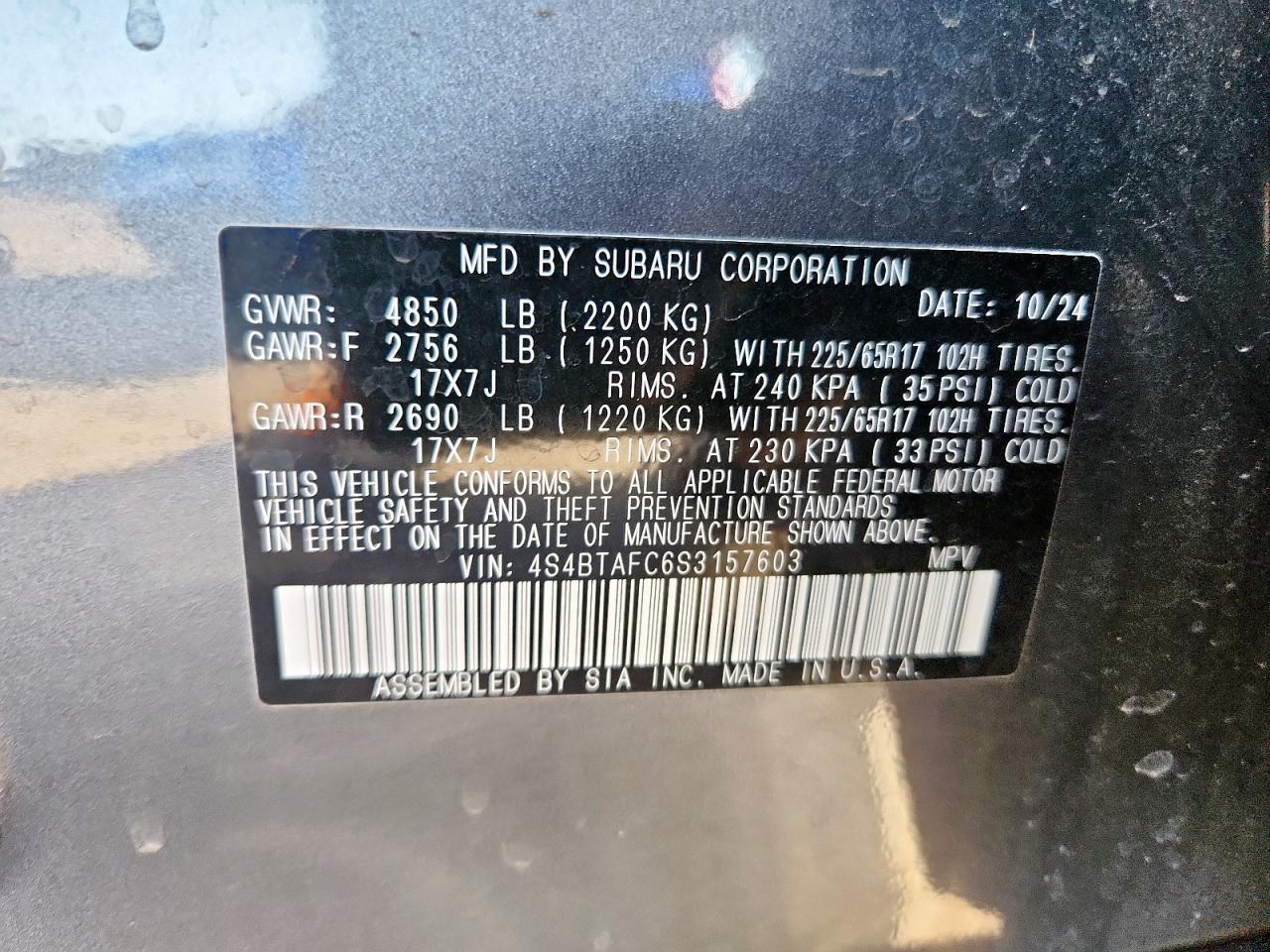 2025 SUBARU Outback