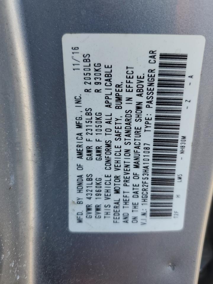 2017 HONDA ACCORD