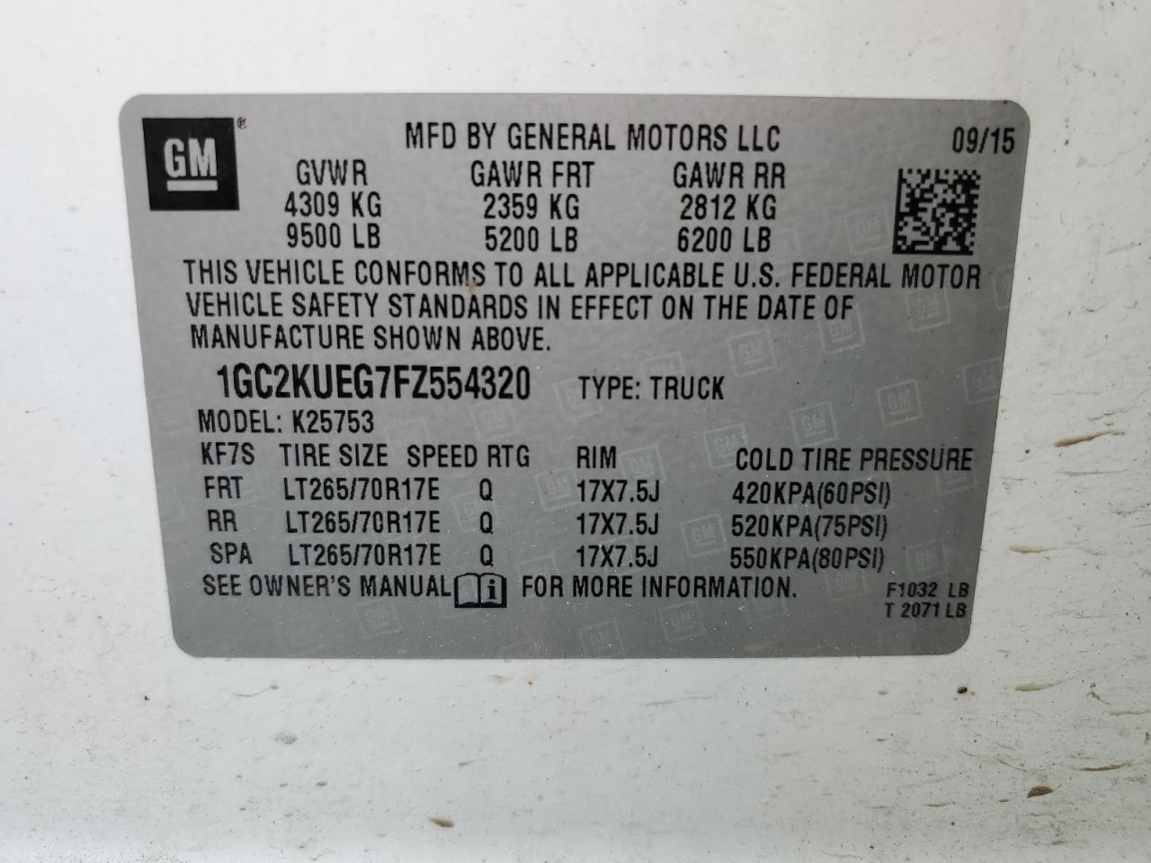 2015 CHEVROLET Silverado 2500