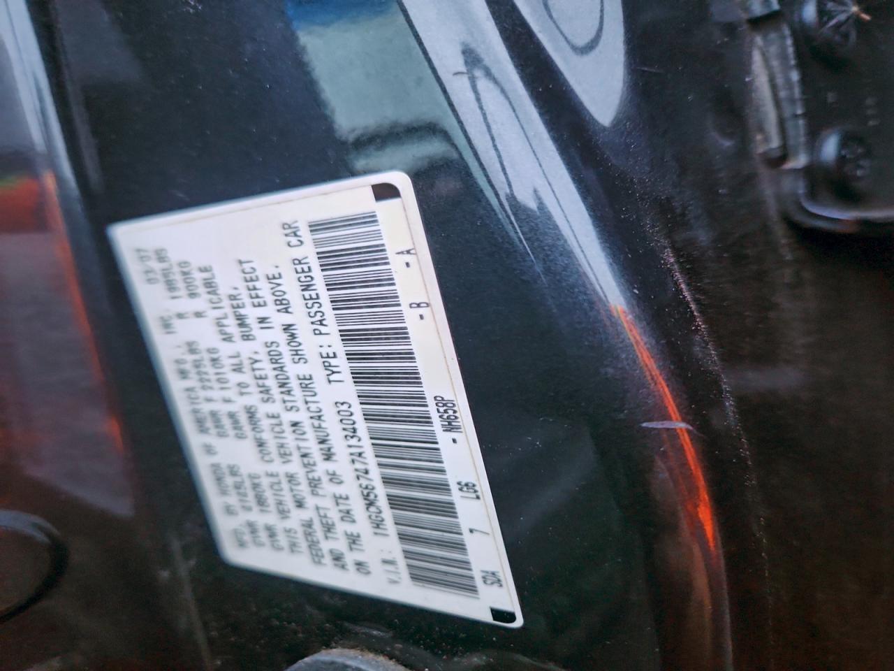 2007 HONDA ACCORD