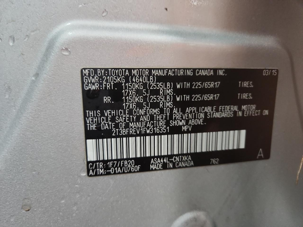 2015 TOYOTA RAV4