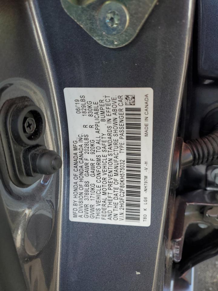 2019 HONDA CIVIC
