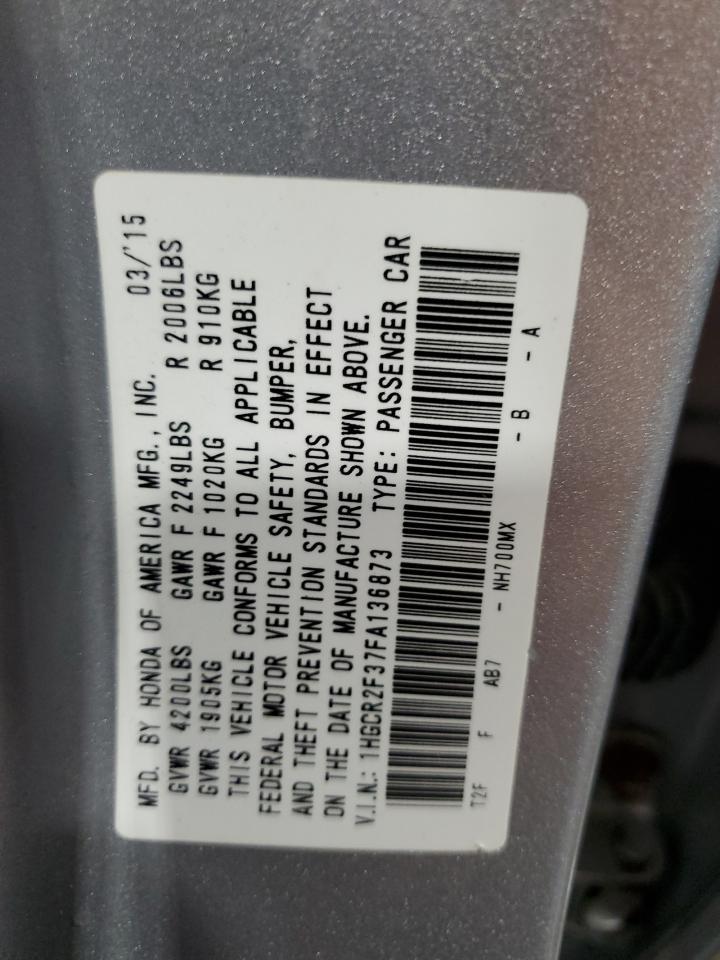 2015 HONDA ACCORD