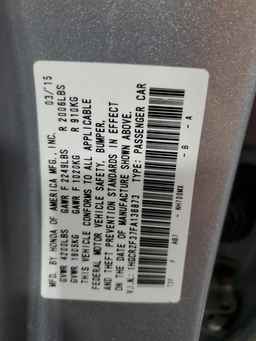 2015 HONDA ACCORD