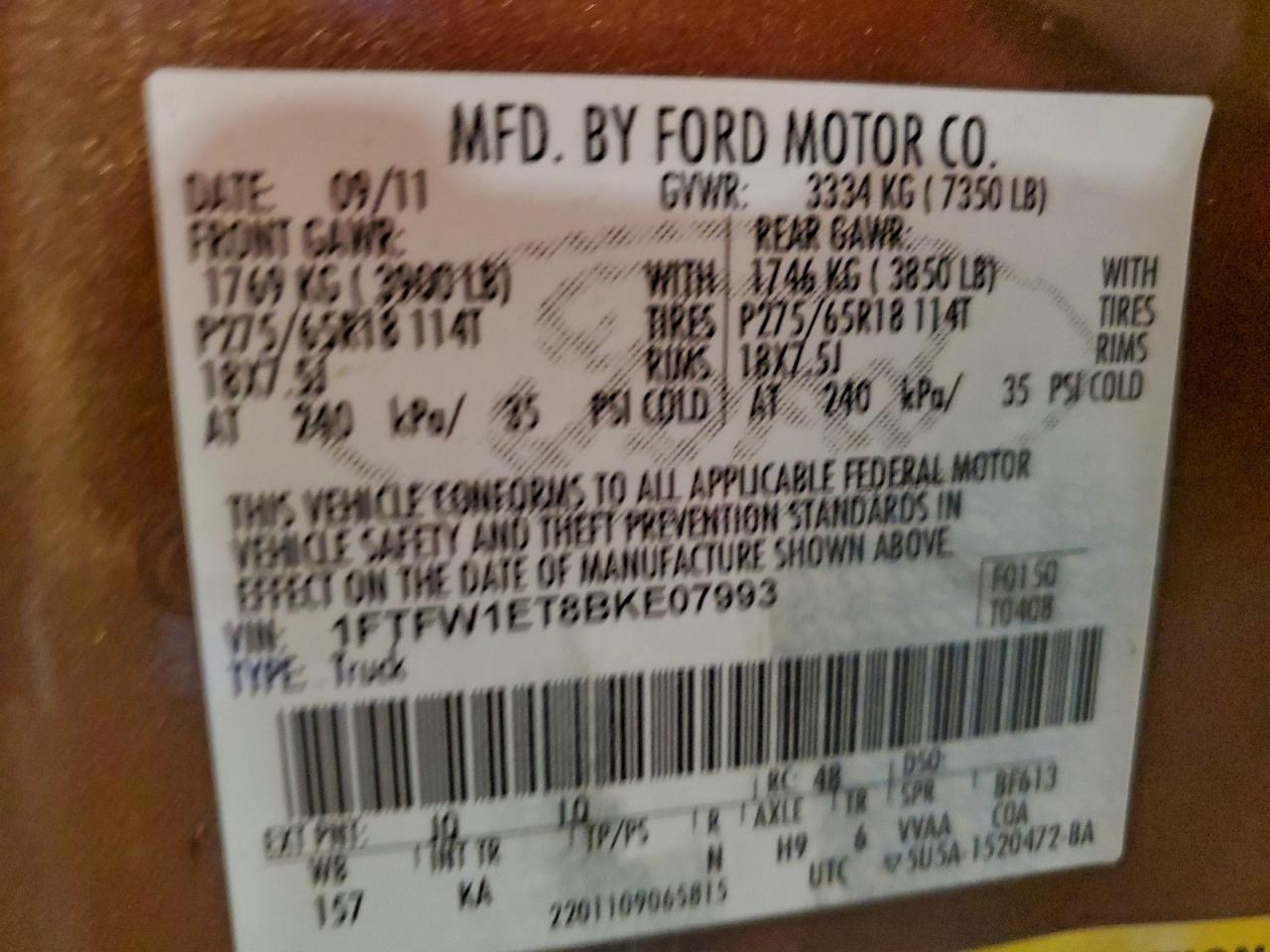 2011 FORD F-150