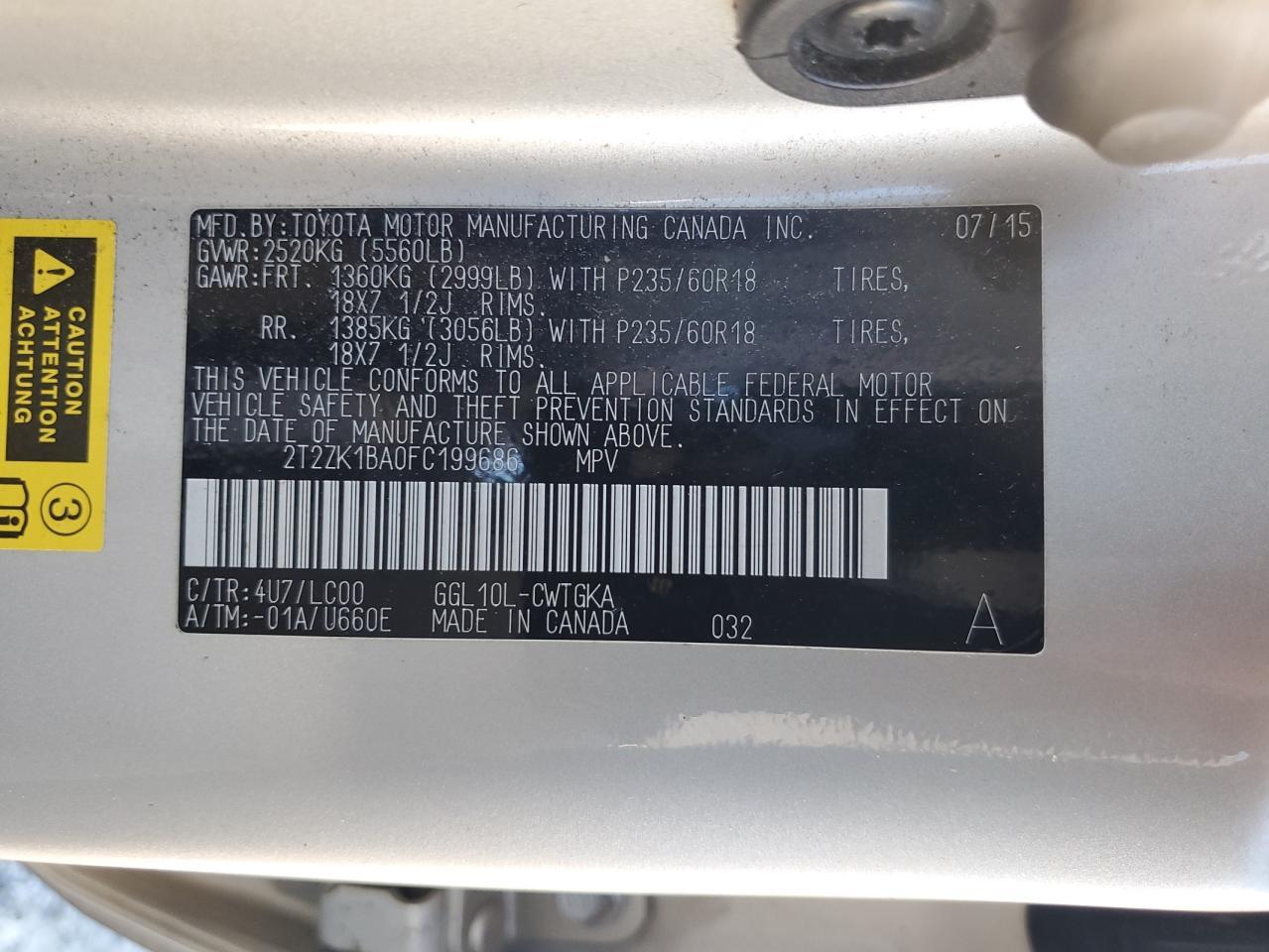 2015 LEXUS RX 350