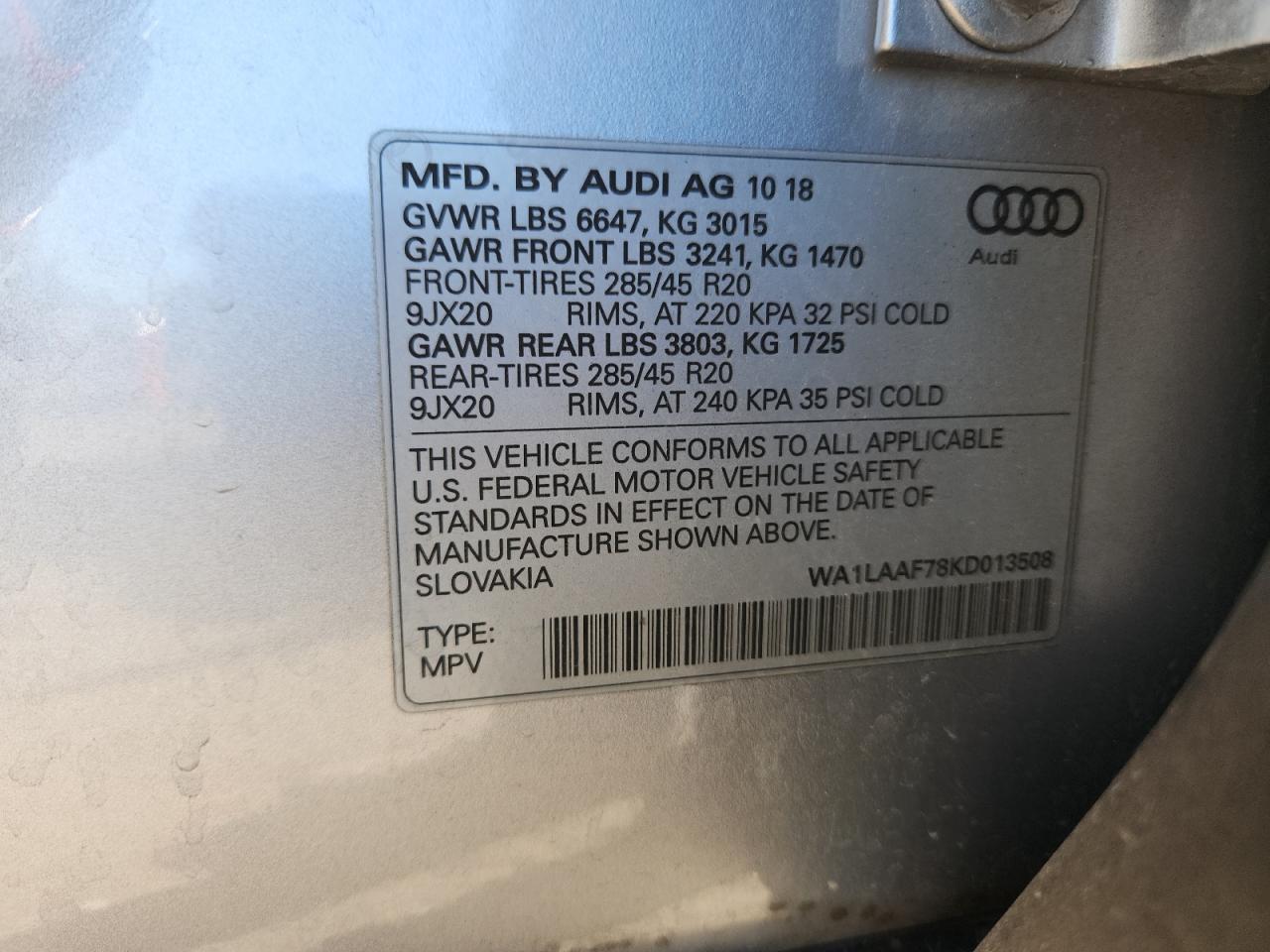 2019 AUDI Q7