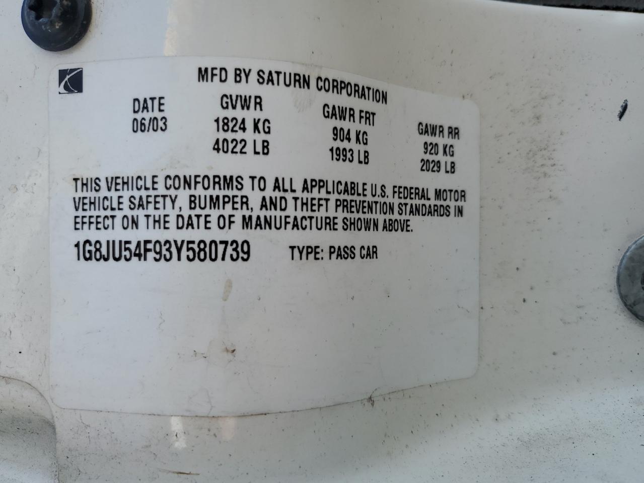 2003 SATURN L200