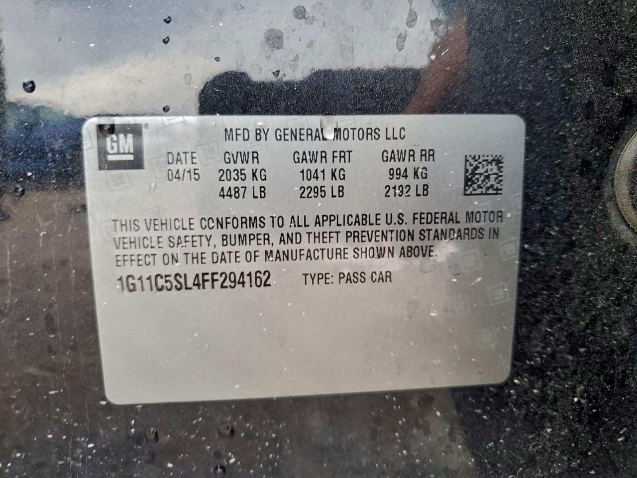 2015 CHEVROLET MALIBU