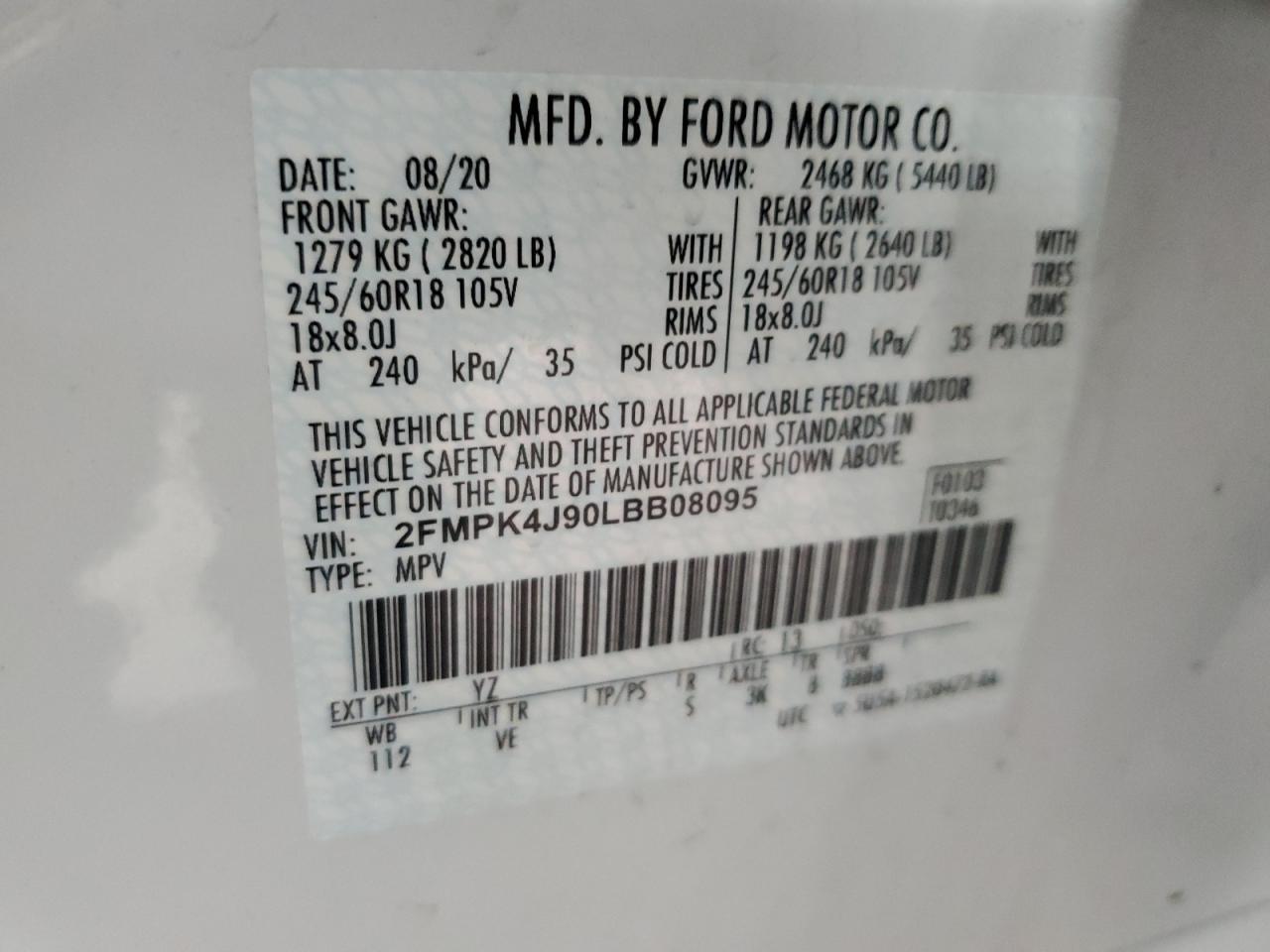 2020 FORD EDGE