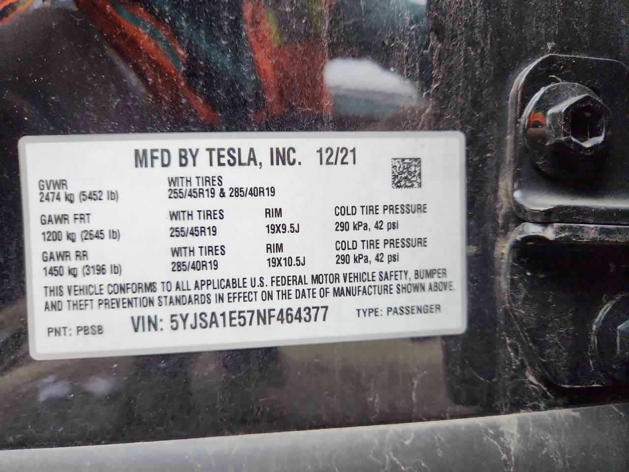 2022 TESLA MODEL S
