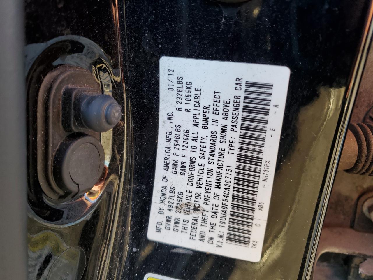 2012 ACURA TL