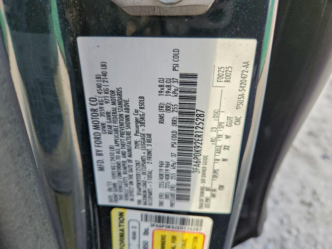2014 FORD FUSION
