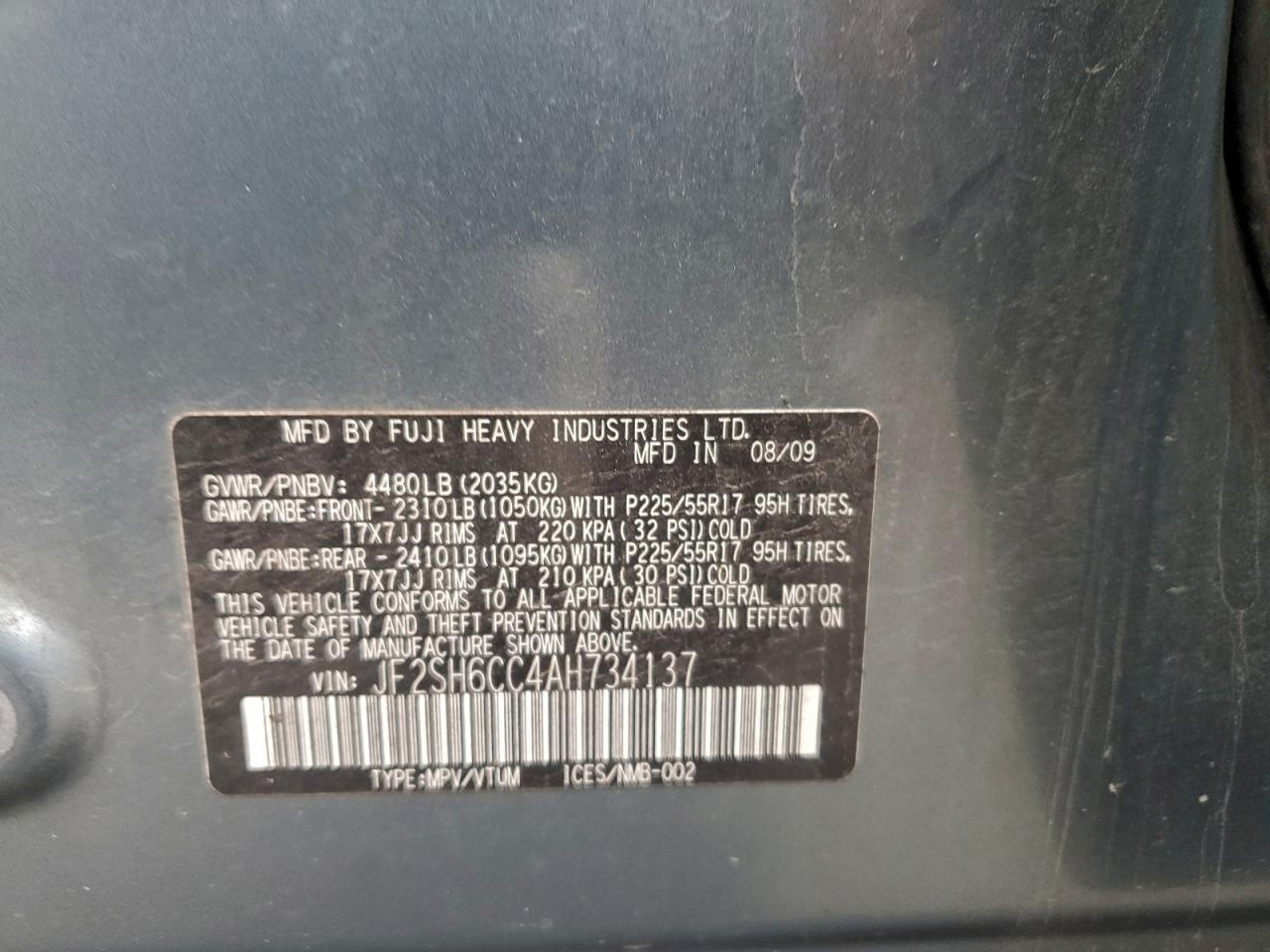 2010 SUBARU FORESTER