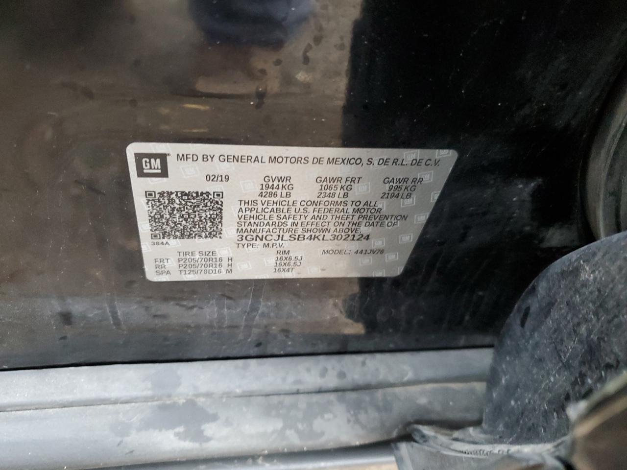 2019 CHEVROLET TRAX