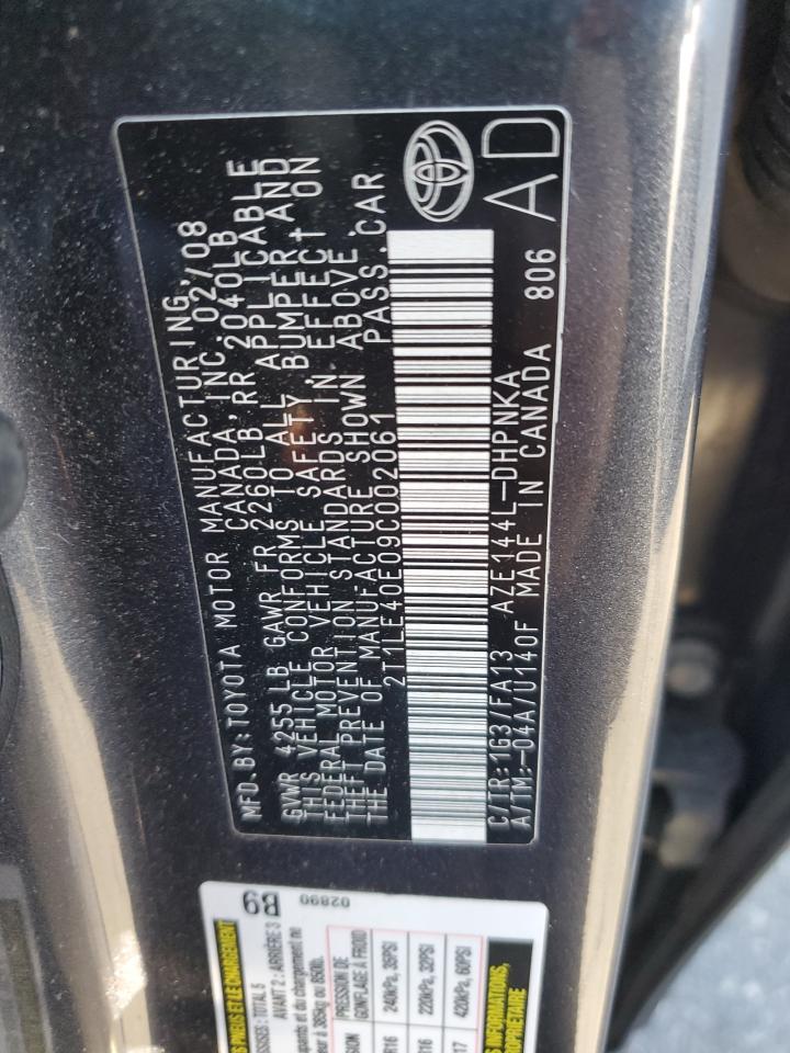 2009 TOYOTA COROLLA