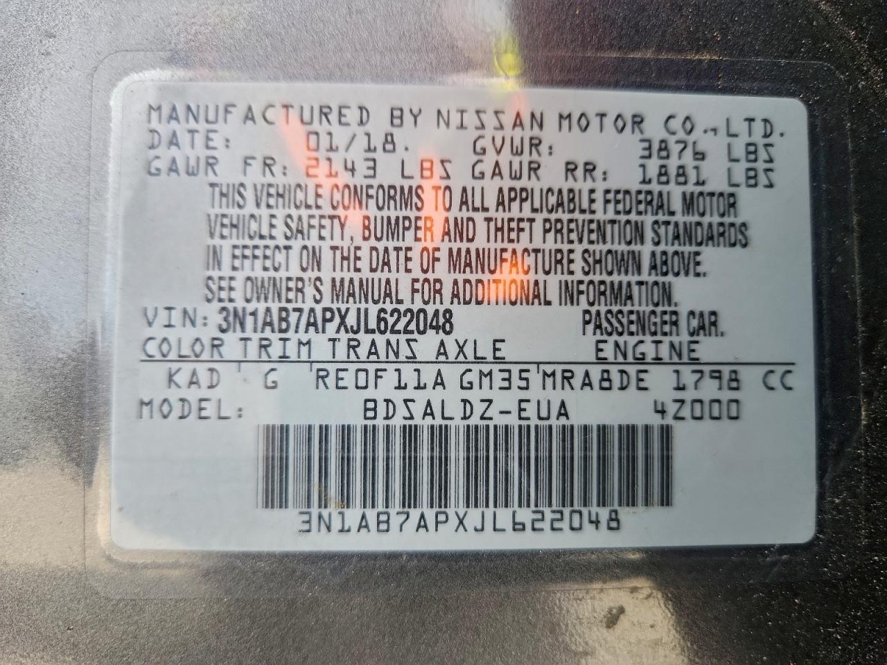 2018 NISSAN SENTRA
