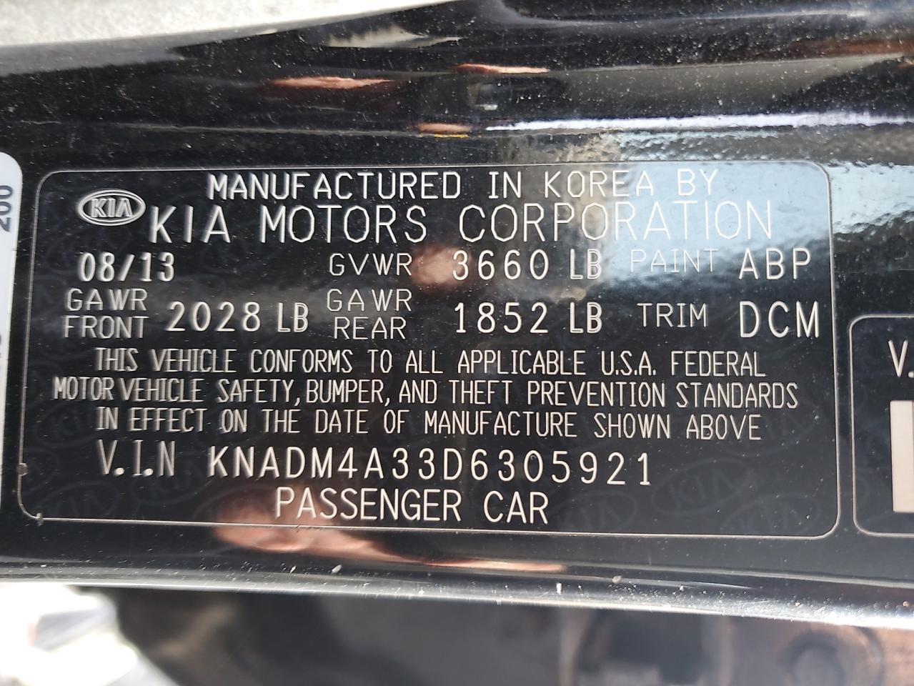 2013 KIA RIO