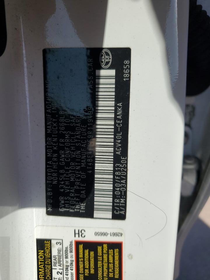 2009 TOYOTA CAMRY