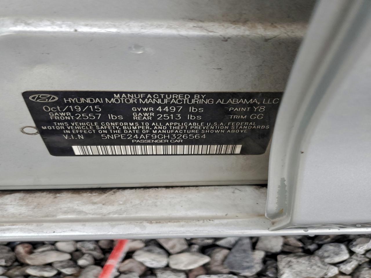 2016 HYUNDAI SONATA