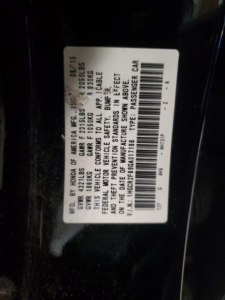 2016 HONDA ACCORD