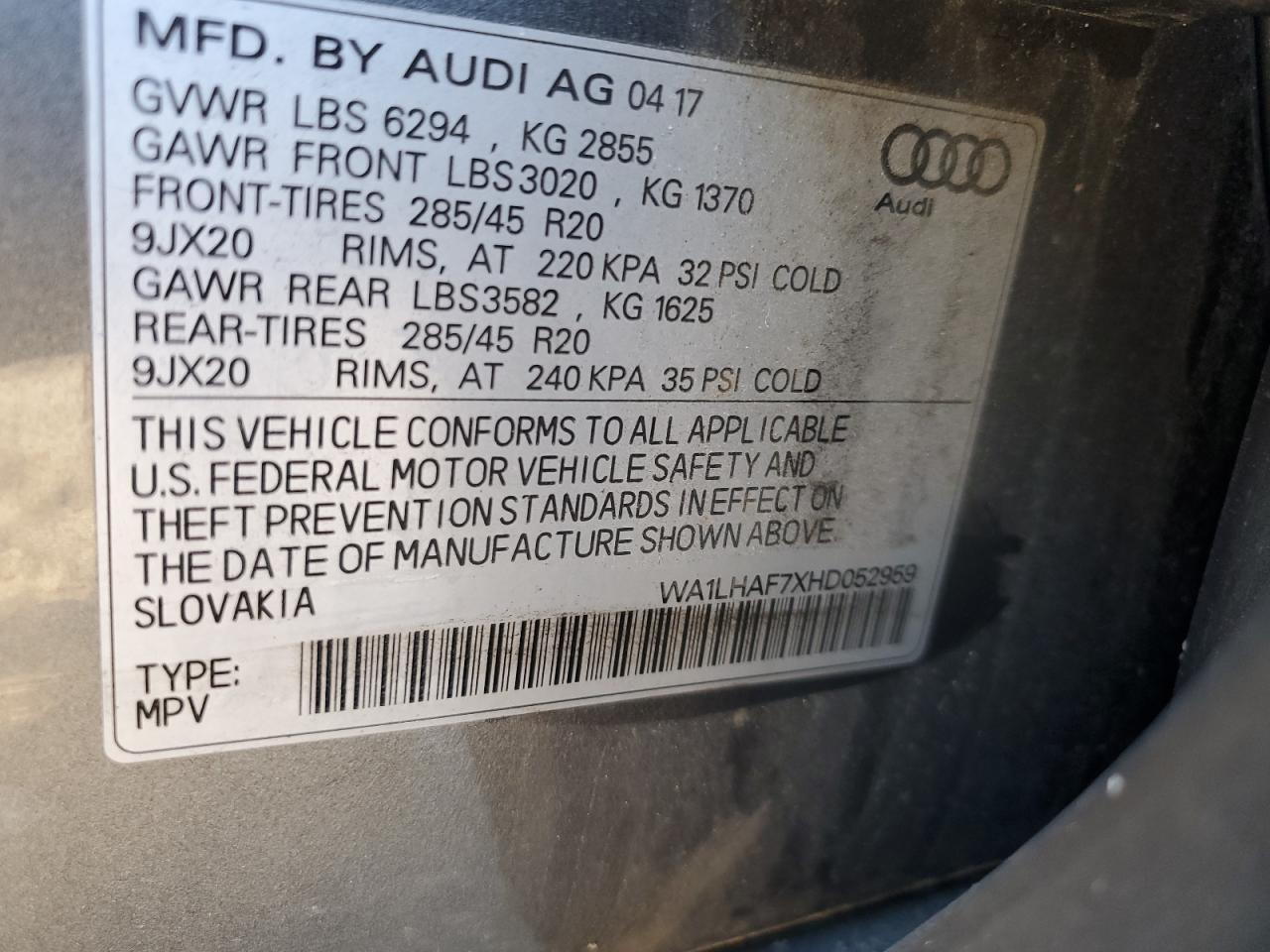 2017 AUDI Q7