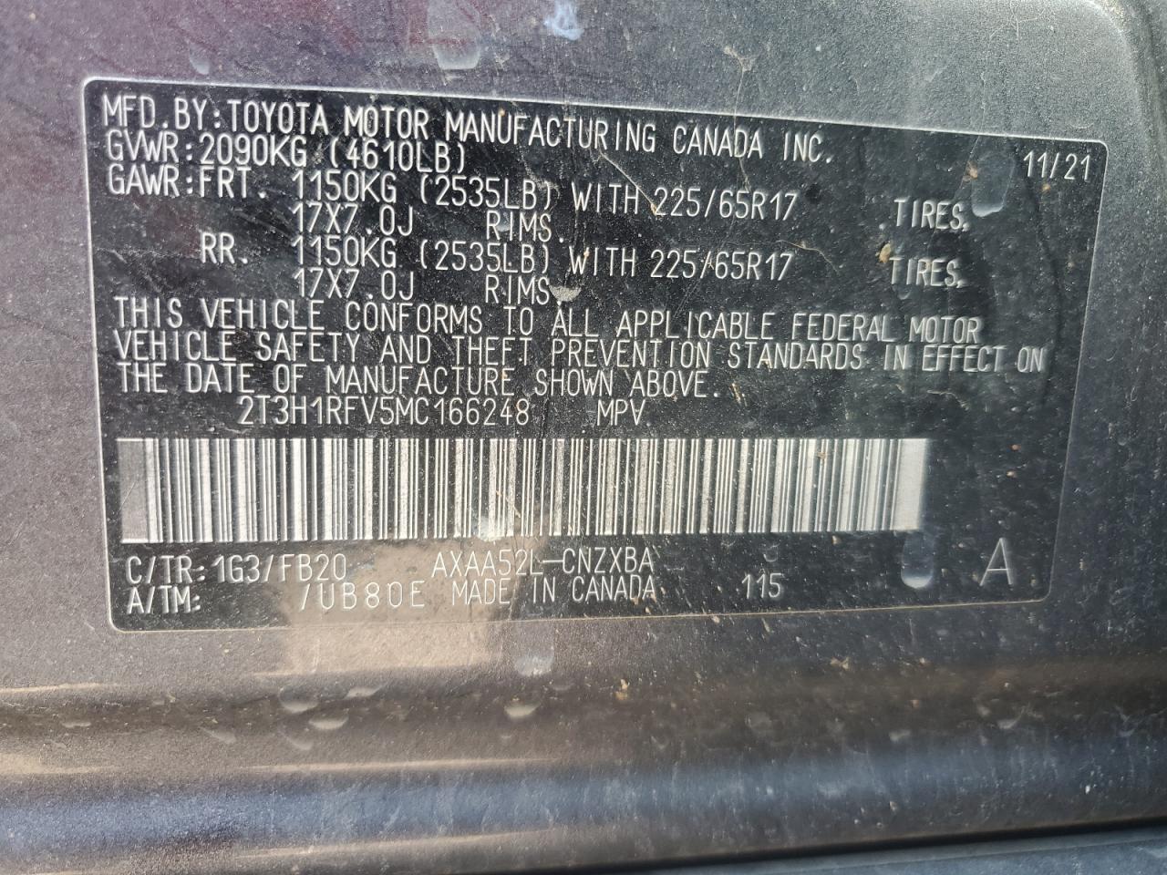 2021 TOYOTA RAV4