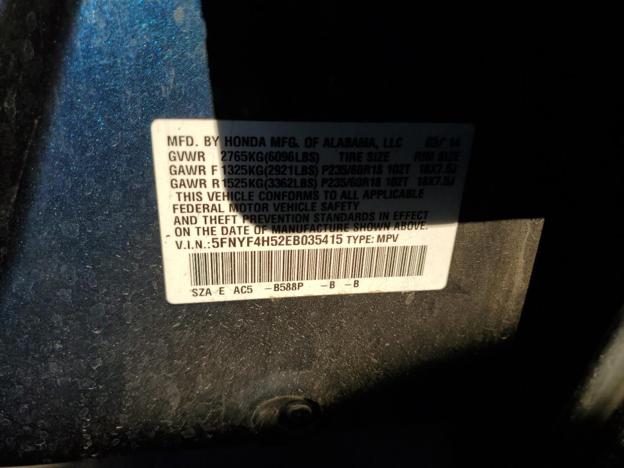 2014 HONDA PILOT