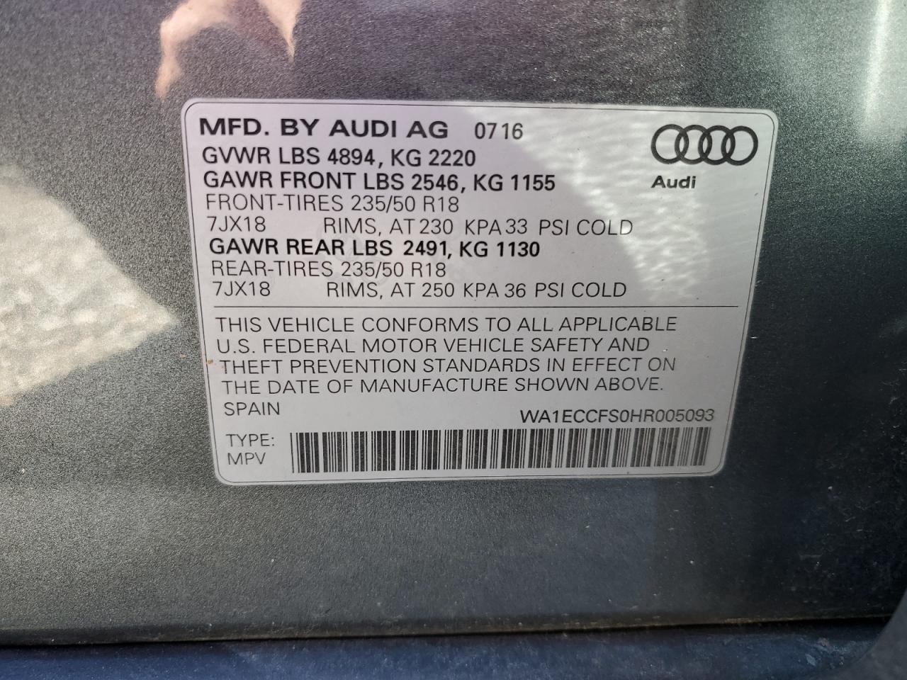 2017 AUDI Q3