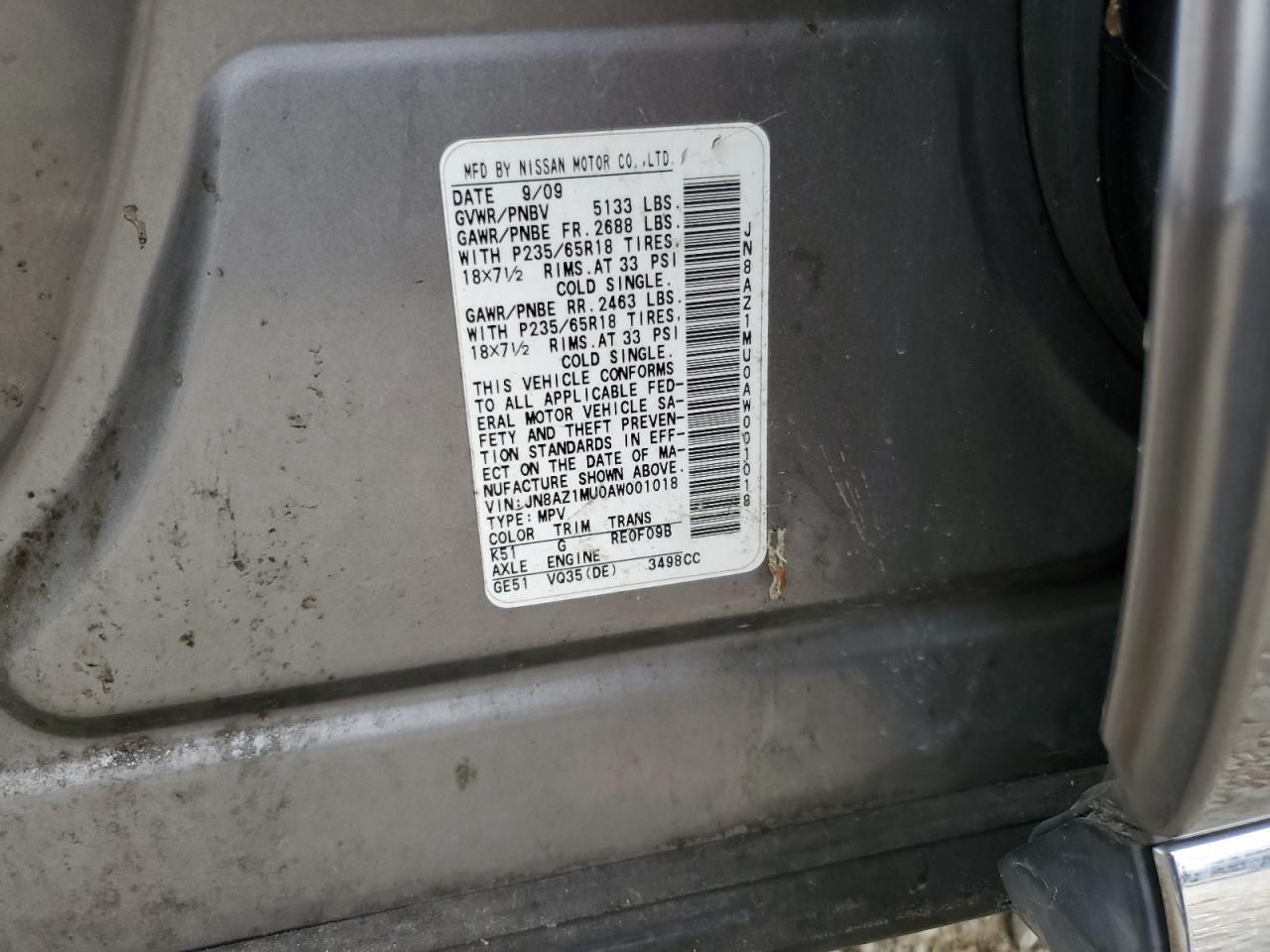2010 NISSAN MURANO