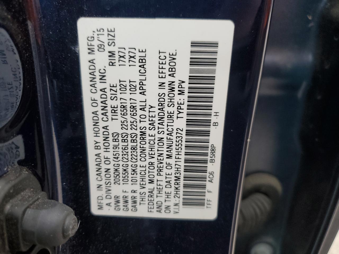 2015 HONDA CR-V