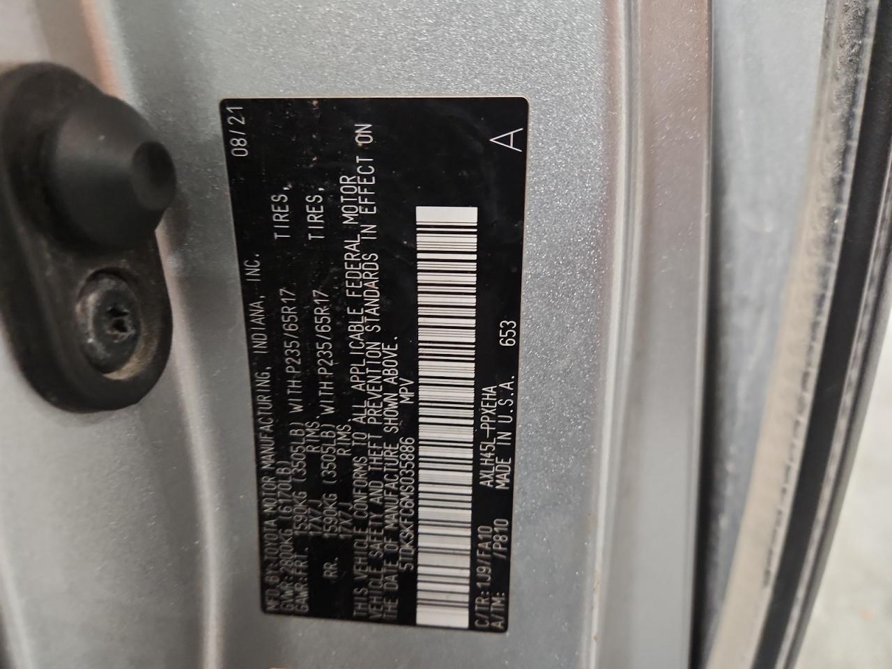 2021 TOYOTA SIENNA