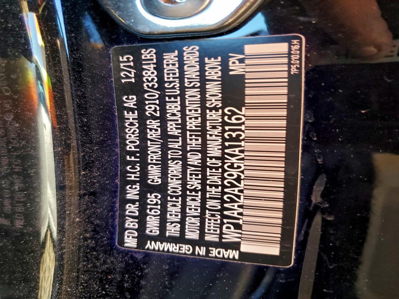 2016 PORSCHE CAYENNE