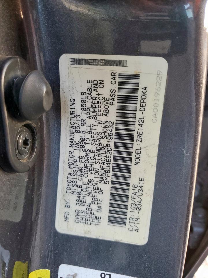 2013 TOYOTA COROLLA