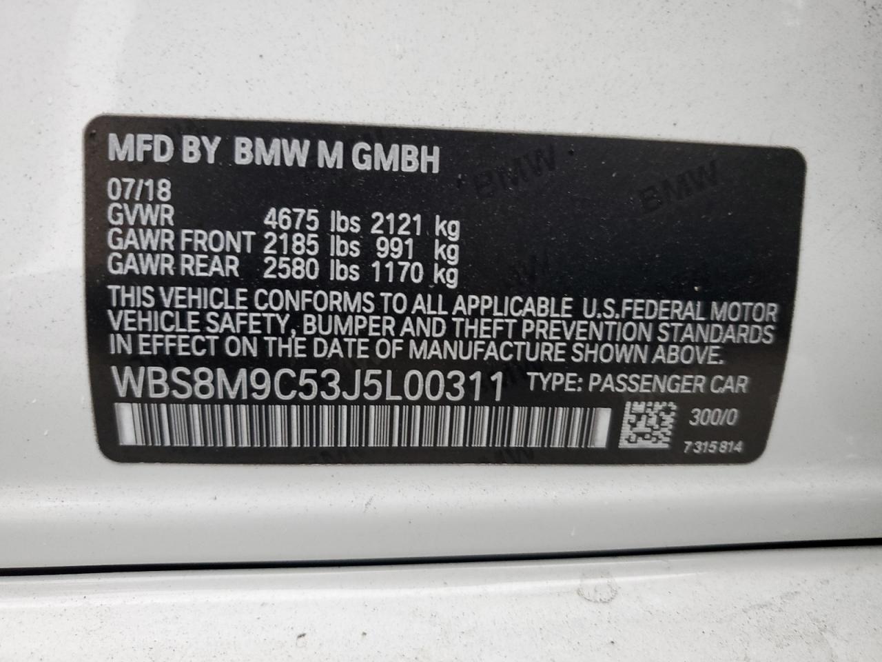 2018 BMW M3