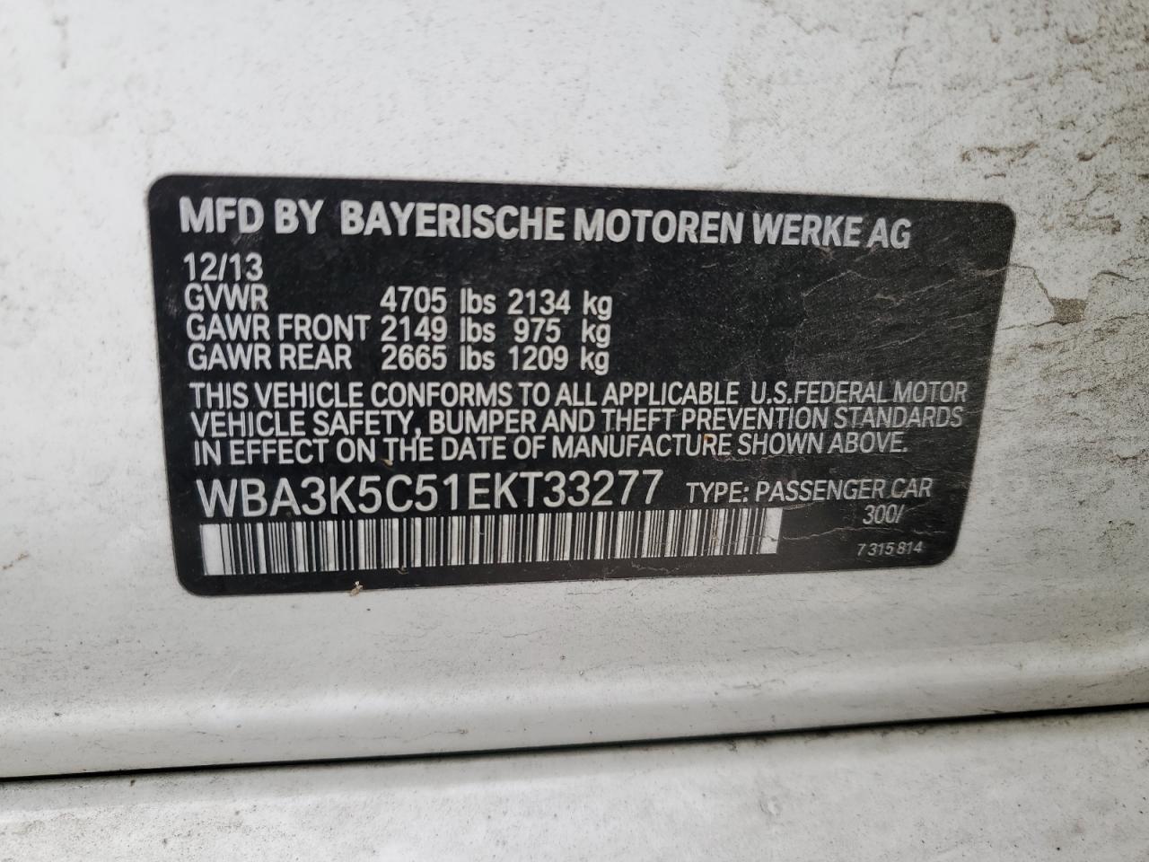 2014 BMW 3 SERIES