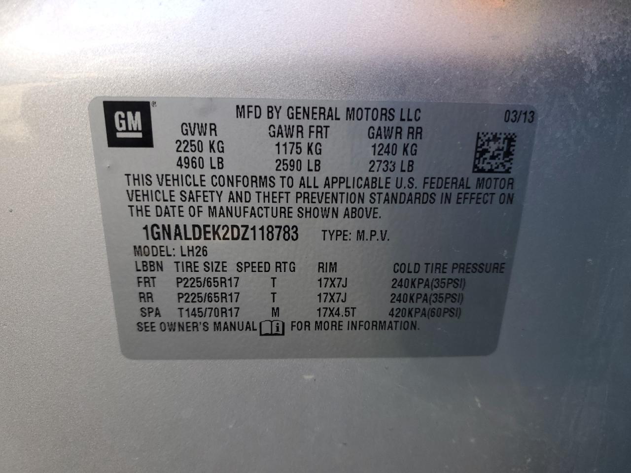 2013 CHEVROLET EQUINOX