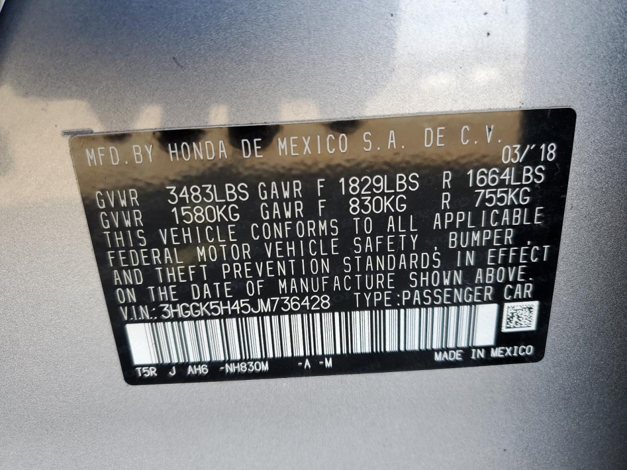 2018 HONDA FIT