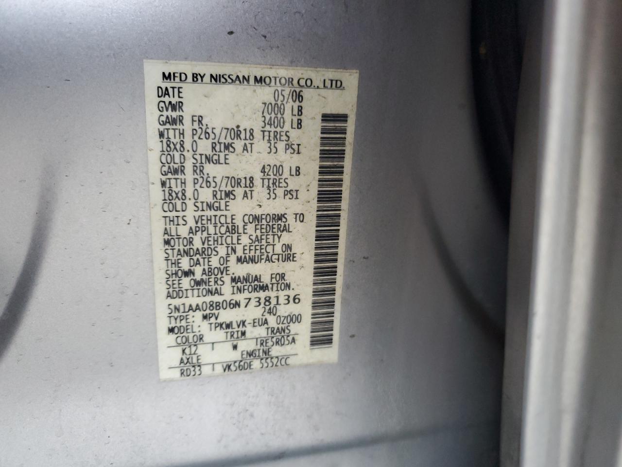 2006 NISSAN Armada