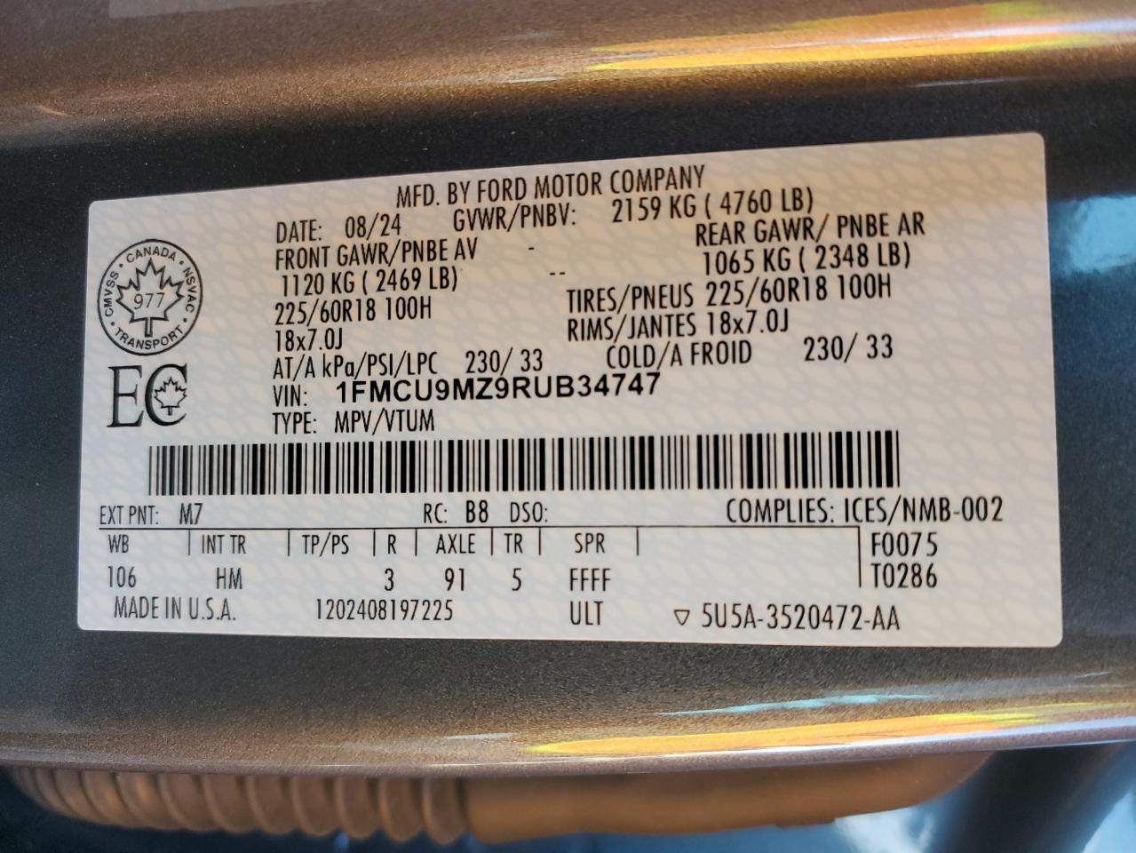 2024 FORD ESCAPE